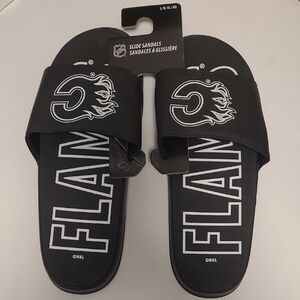 NHL Black Slide Sandals Size 11 to 12